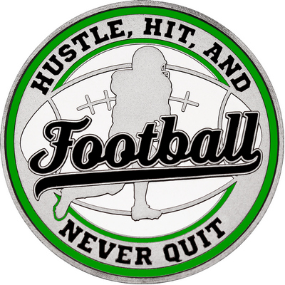 Black "Football" with Green Outer Circular Borders